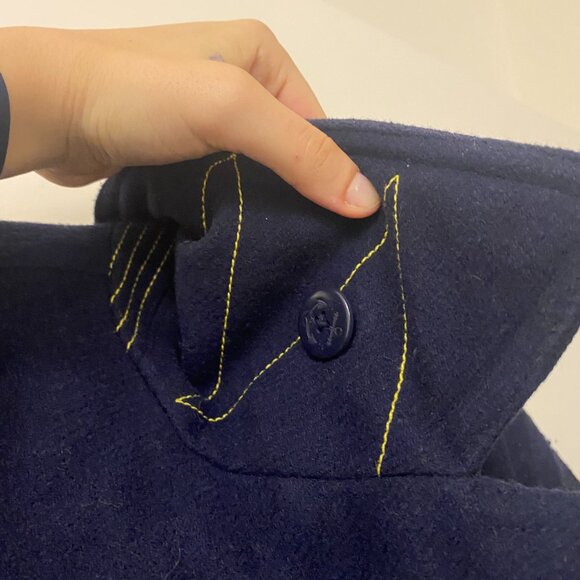 Banana Republic Trench Coat Navy Size Large - Picture 2 of 3